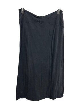 Athleta Black High-Waisted Pull-on Midi Skirt Gorpcore Minimalist